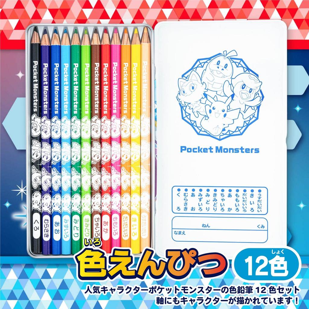 Showa Note Pokemon Colored Pencils 12 Colors 793729001