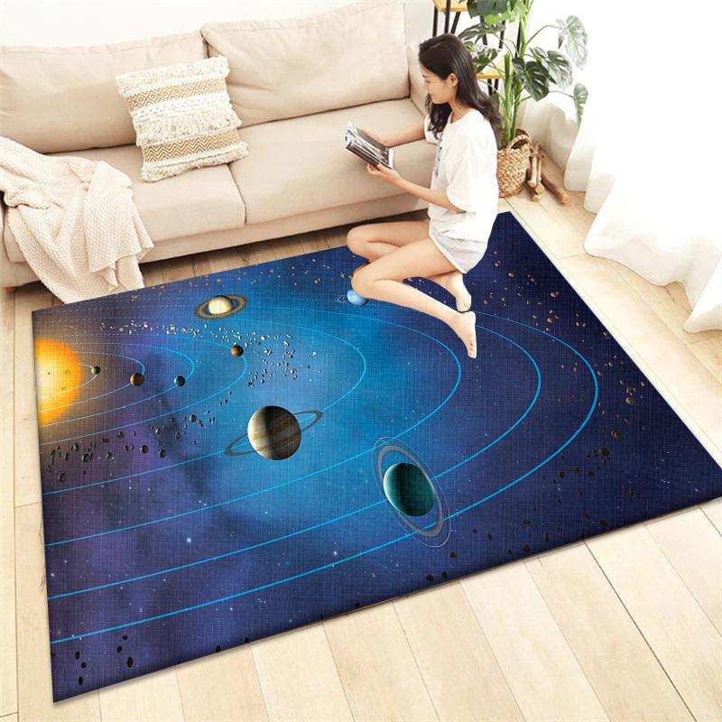 Cosmic Planet HD Printed Carpet Living Room Home Decor Sofa Table Rug Anti Slip Chair Cushion Lounge Mat Picnic Camping  Ar