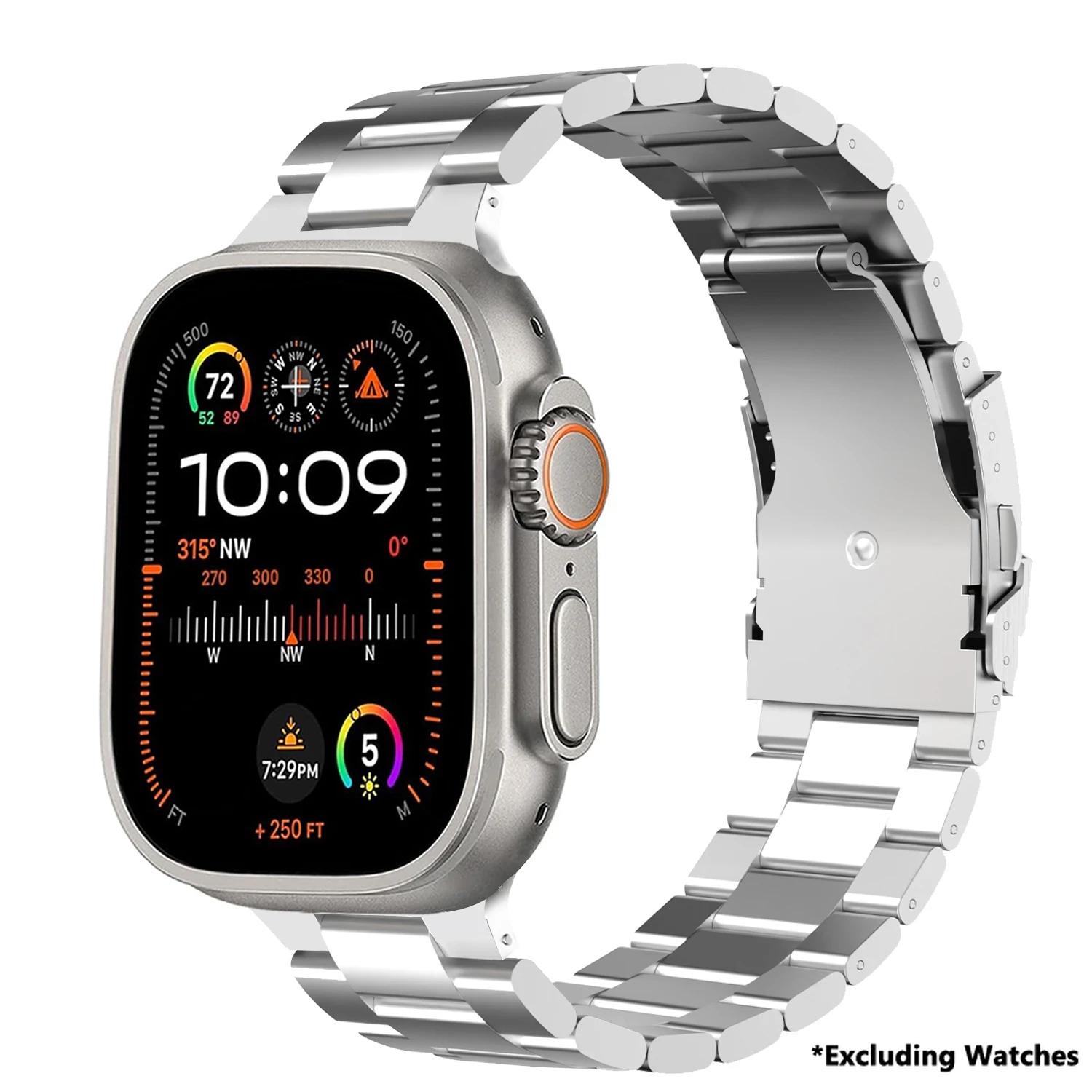 

Мужской роскошный титановый ремешок для Apple Watch Ultra 2 1 49 мм металлический браслет для iWatch Series 10 9 8 7 6 5 4 3 Se 46 мм 45 мм 44 мм 42 мм 41 мм 40 мм 38 мм Band 38mm 40mm 41mm серебряный