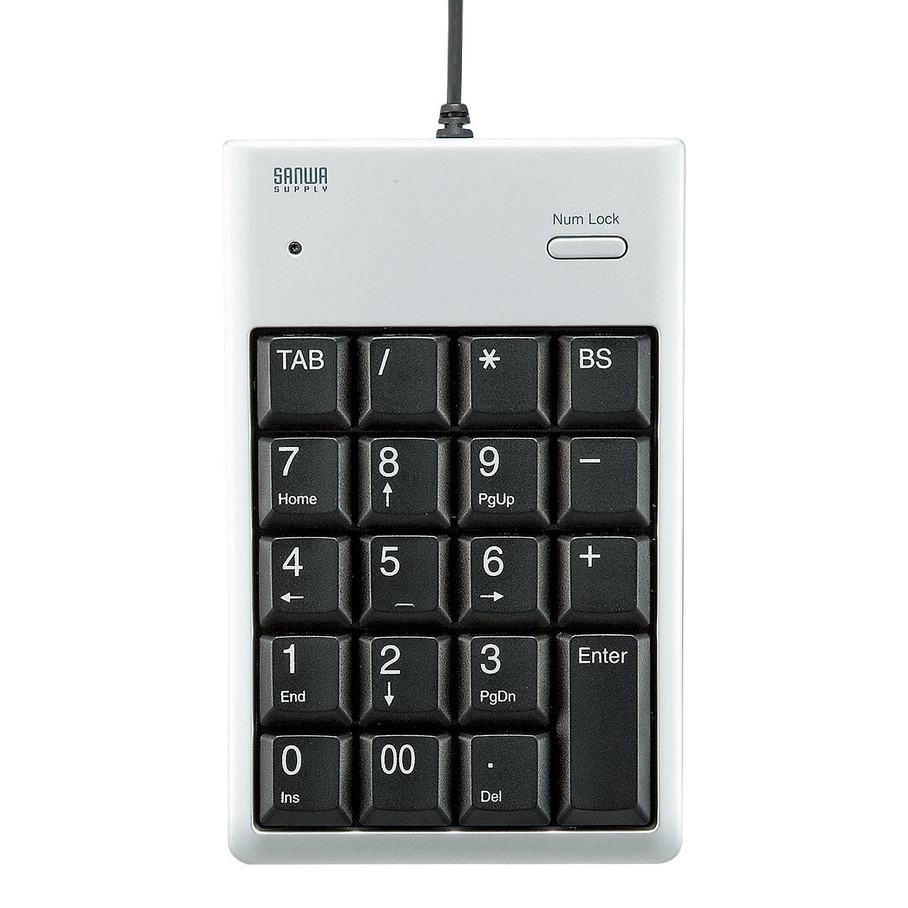 

Sanwa Supply USB 2.0 Hub with Numeric Keypad, Silver, NT-16UH2SVN