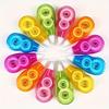 6pcs Corrective Tape Erasers | Transparent Pastel Color Rings, Durable Plastic, Portable School Supplies for Students, Fun Stationery Gifts