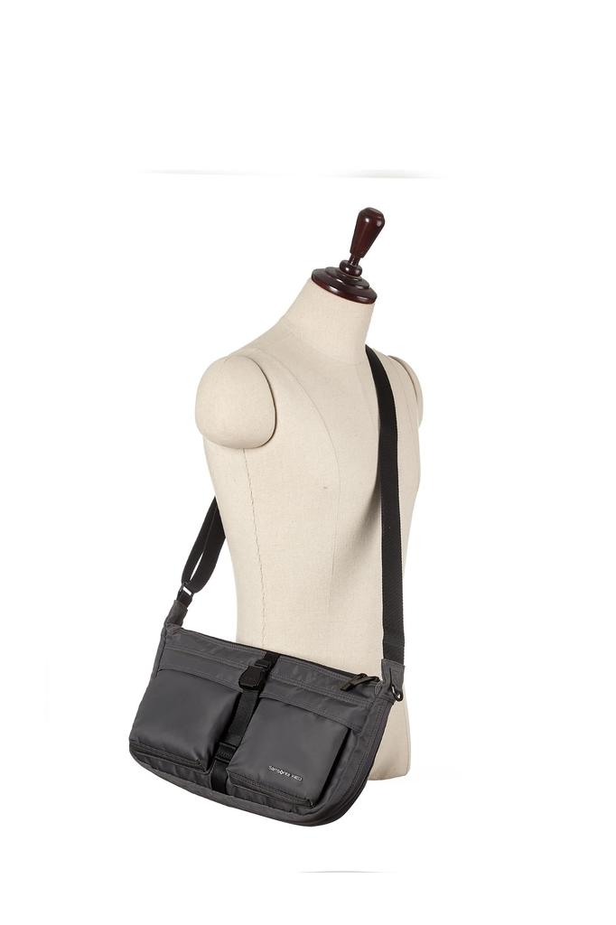 Samsonite Red RHIANN 2 Umhängetasche, Koreanisches Design, mit Tabletfach, Leicht, Erweiterbarer Innenraum, BusinessCasual Tasche, Anthrazitgrau