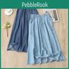 Thin Style Womens Summer Soft Denim Skirt Loose Elegant High Waisted Aline Skirts
