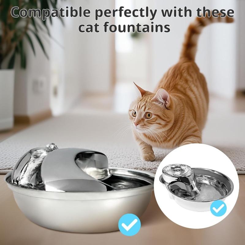Cat Water Filter 3 Pack Replacement Filters for Ceramic & Stainless Steel Fountains Automatic Pet Fountain Dog Water Dispenser