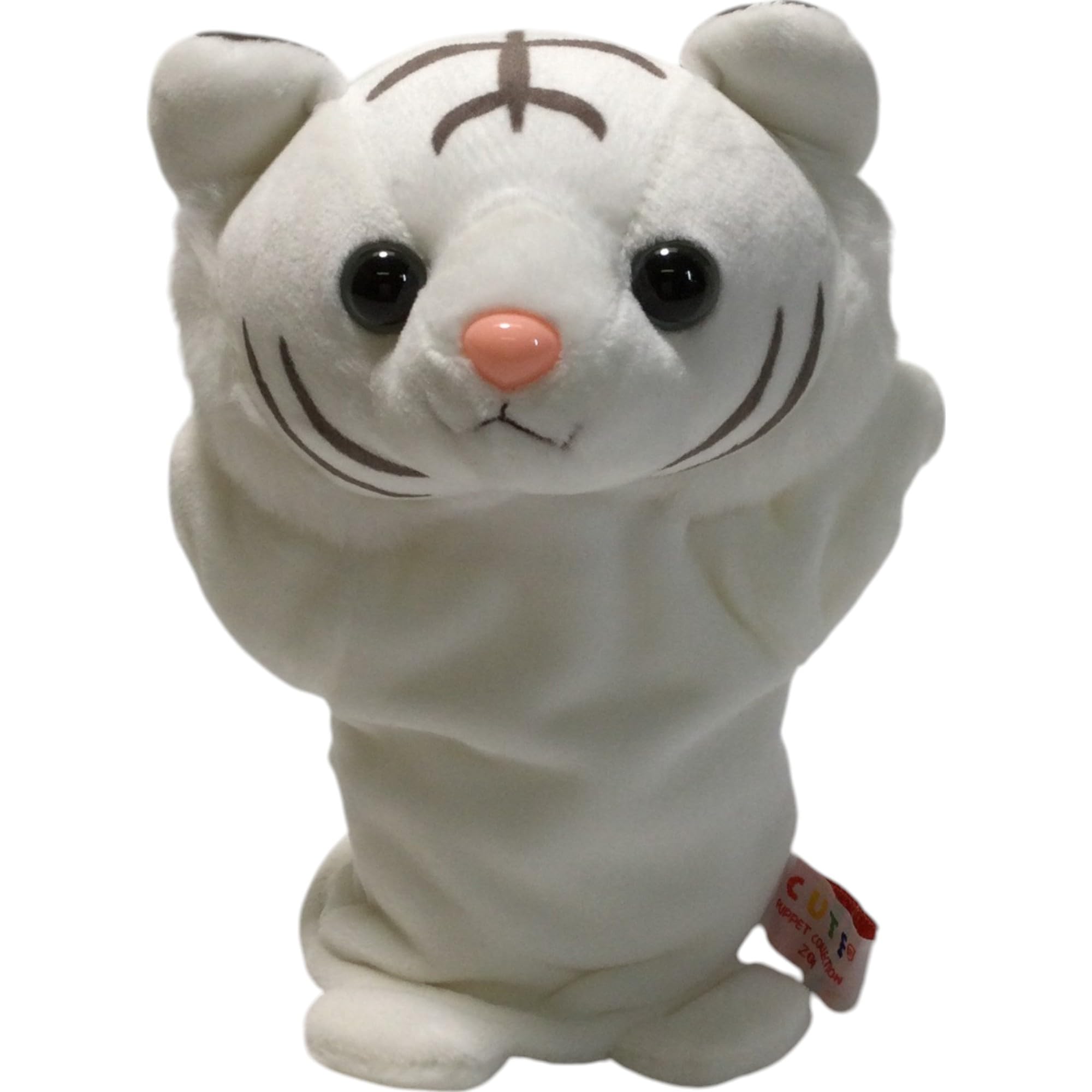

Cute Toy Hand Puppet White Tiger Mini J0077