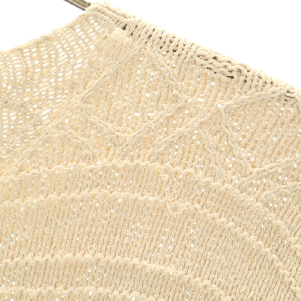 Polo by Ralph Lauren 90s Silk Old Long Sleeve Hand Knit L Beige Men's Used