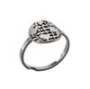2024 Fashionable Stainless Steel Butterfly Cat Pineapple Heart Adjustable Ring