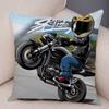 Capa de almofada para esportes radicais, capa decorativa de desenho animado para motocicleta, fronha de poliéster, cor móvel, bicicleta, sofá, casa, carro