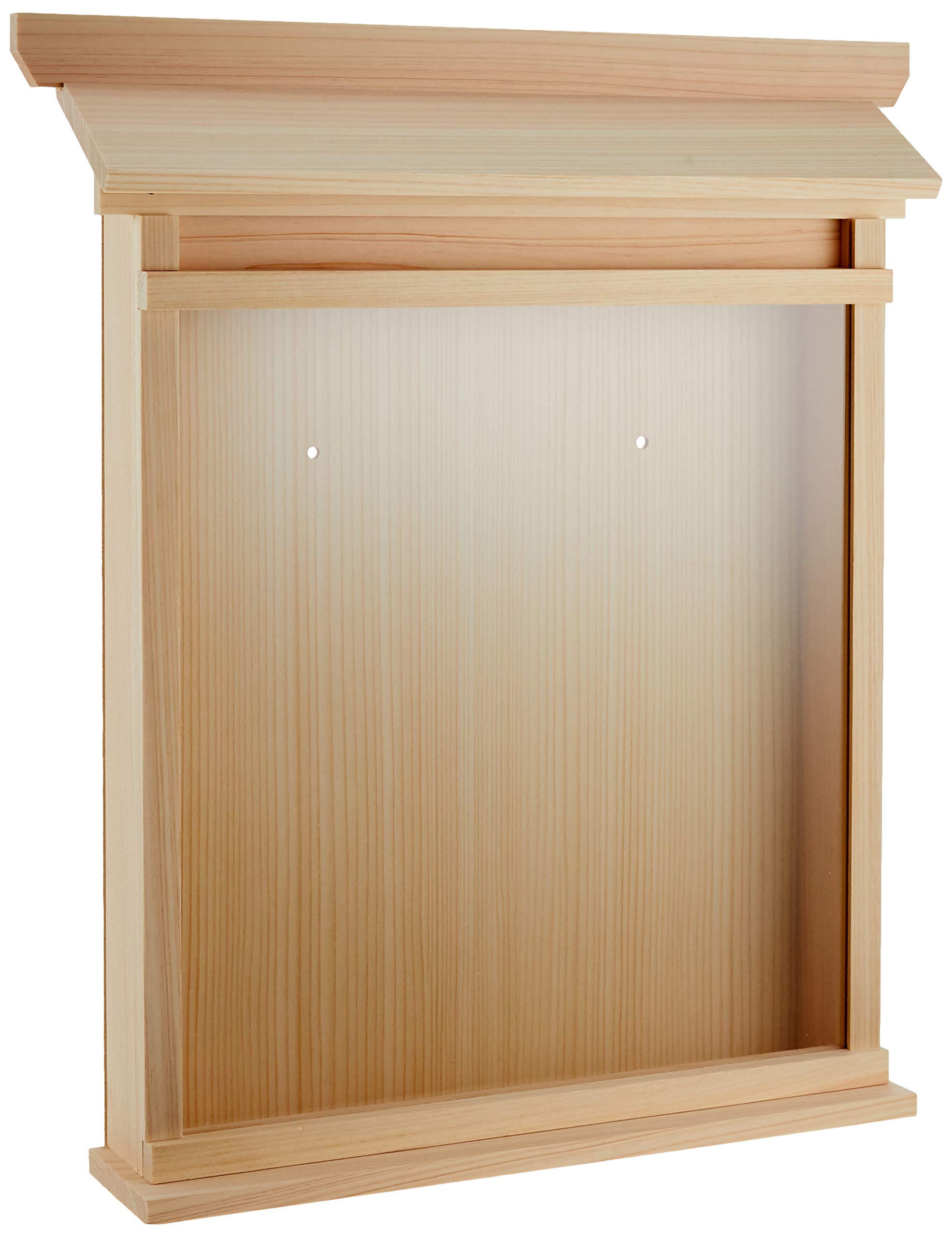 Kamidana no Sato Simple Hanging Shinto Altar, Three-Shrine Type, Natural, 37.5 x 32 x 6 cm