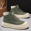 High-top Men's Shoes 2025 Autumn and Winter Board Shoes Adolescent Students Casual Sports Shoes Men's Martin Tooling Trendy Shoes