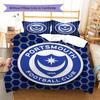 Biancheria da letto con motivo Portsmouth Football Club, Set piumino Copripiumino Federa Regalo di compleanno per la casa(1 * copripiumino + 2 * federa, senza nucleo)