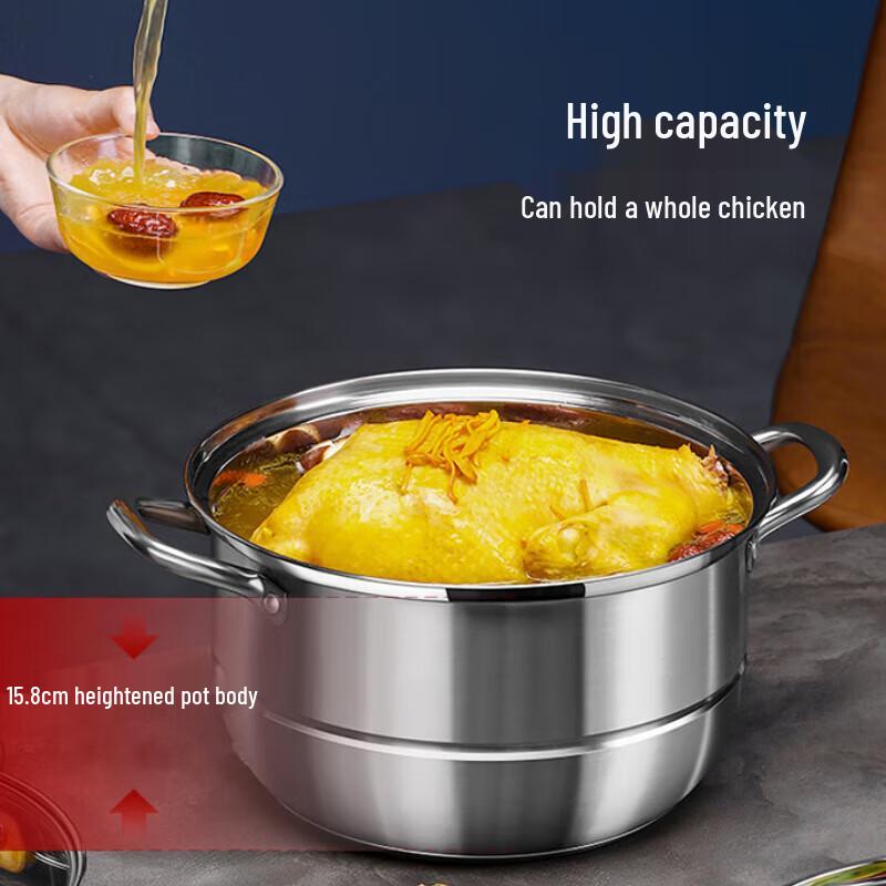 Deshiron Landy 3-lagiger Dampfkochtopf aus 304 Edelstahl