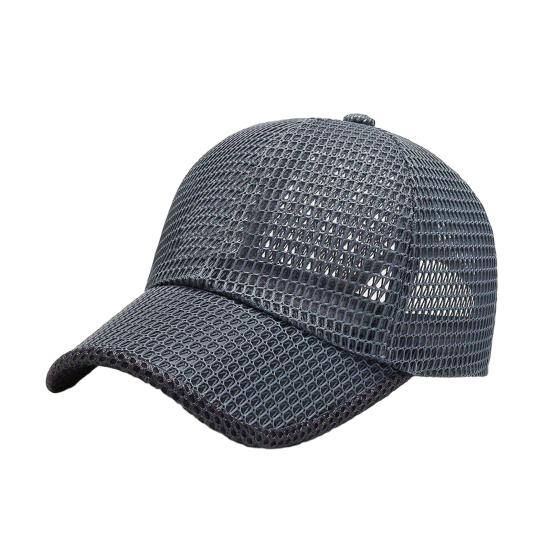

Baseball Mesh 360 Degree Breathable Hat Cap Ultra-Light Ventilation Sun Protection Outdoor темно-серого