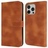 For iPhone 14 Pro Max Wallet Case Double Folded Edge Skin Touch PU Leather Flip Phone Cover