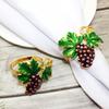 Grape & Leaf Napkin Rings - Elegant Nature-Inspired Table Decor For Restaurants, Weddings, And Family Gatherings