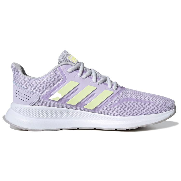 Adidas Neo Runfalcon Vintage Mesh Slip Resistant Low top Casual Running Shoes Women's Light Purple Yellow EG8632