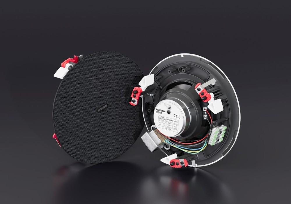 Fonestar SKY-6T - Round 6" Installation Speaker, White, Fonestar