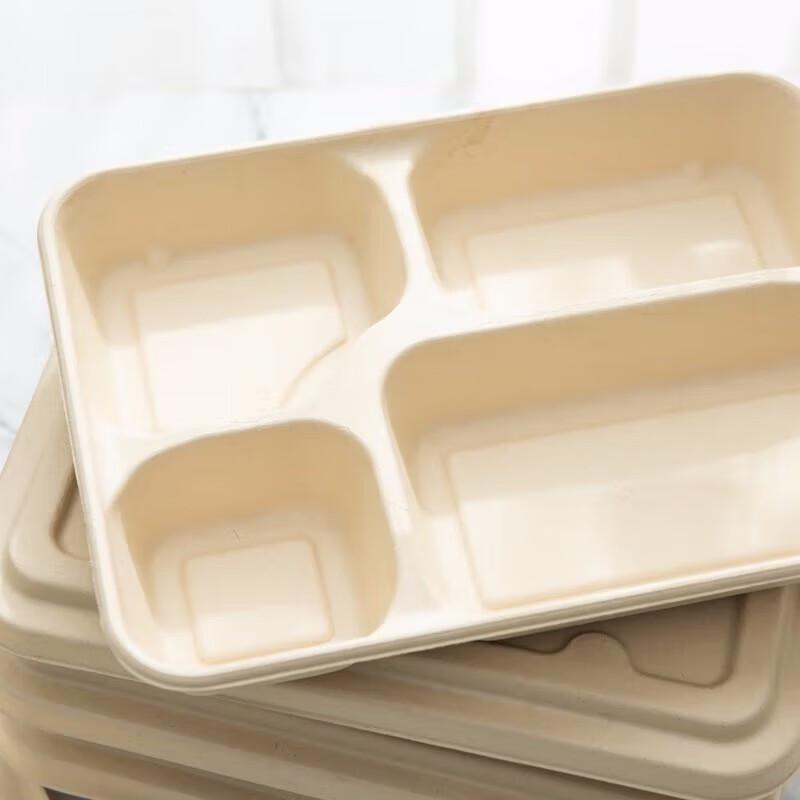 Eco-Friendly 4-Compartment Take-Out Containers