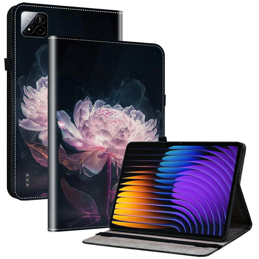 Für Xiaomi Pad 7 Pro/Pad 7 Lederhülle Muster bedruckt Ständer Tablet-Hülle mit Kartenfächern