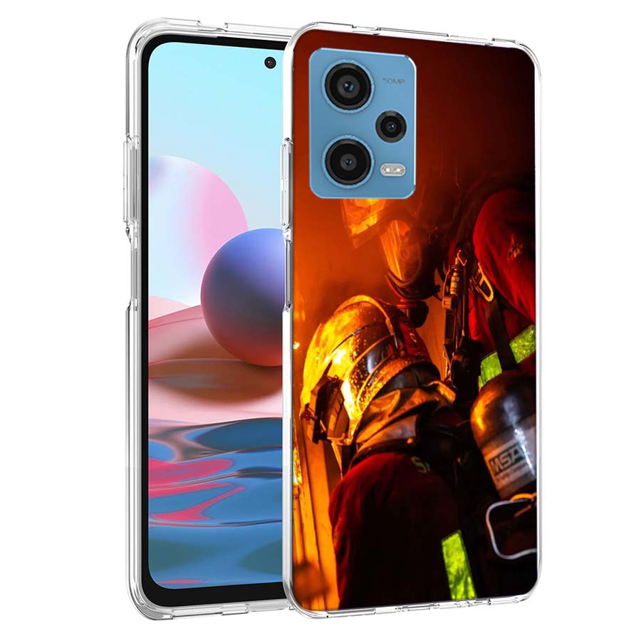 Firefighter Training Phone Case For Redmi Note 13 12 14 15 Pro Plus 13R 11 11T 11E 11S 10 Pro 10S 9 9S Cover Cell Clear TPU Capa
