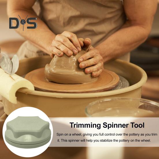 1 Stück/2 Stück Töpfer-Trimmwerkzeuge, Keramik-Ton-Trimmspinner, wiederverwendbares Drehscheibenrad für Töpfer und Tonkünstler
