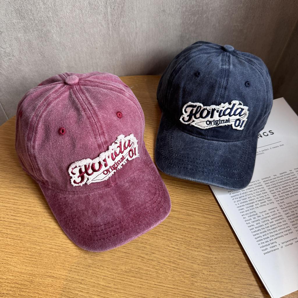 Vintage Retro Baseball Cap For Women Men With Embroidery Adjustable Sun Hat For Summer Casual Fashion