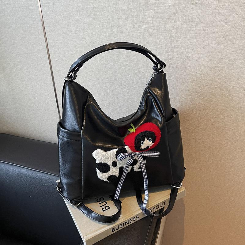 

Сумка Жіночий новий рюкзак 2024 р. Преміальна сумка через плече великої місткості Багатофункціональна сумка-месенджер чорний