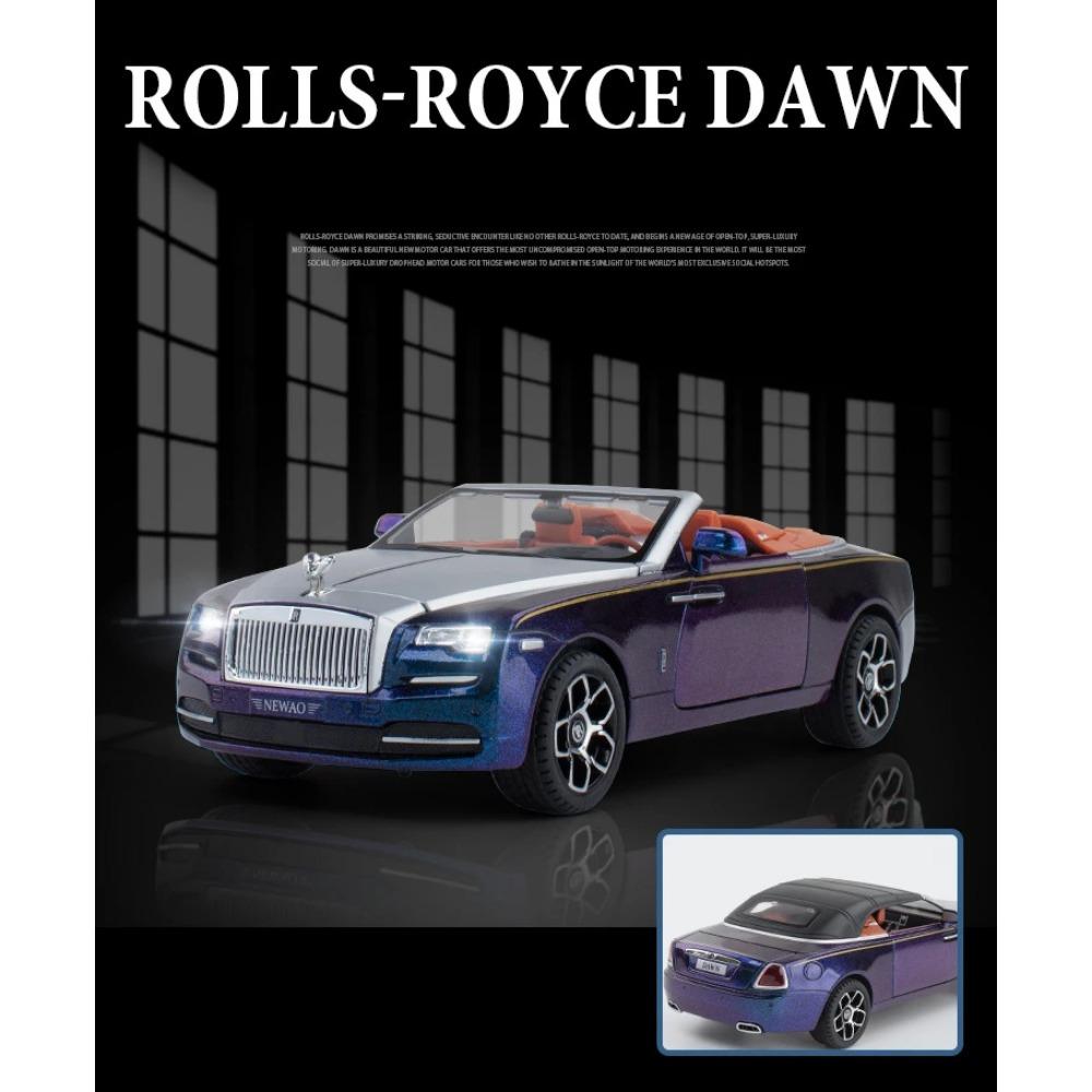 1/24 Rolls Royce Dawn Alloy Luxy Car Model Diecasts Metal Toy Vehicles Car Model Simulation Sound and Light Childrens Toys Gift