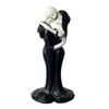 Skeleton Couple Kissing Figurine Romantic Skeleton Lovers Statue Resin Collectible Tabletop Ornament for Gothic Home Office Desk Decor
