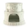 Ceramic Cake Oil Burner - HAPPY BIRTHDAY - White