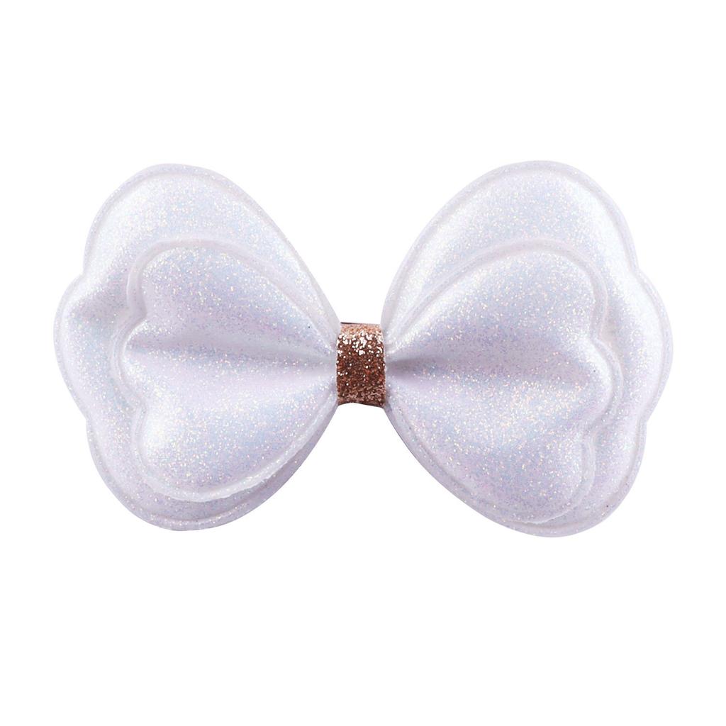 Roztomilé mašličkové sponky do vlasů pro dívky třpytivé mašle barevné sponky duhové látkové mašle ozdoby pro DIY tvoření vlásenka vlasové doplňky