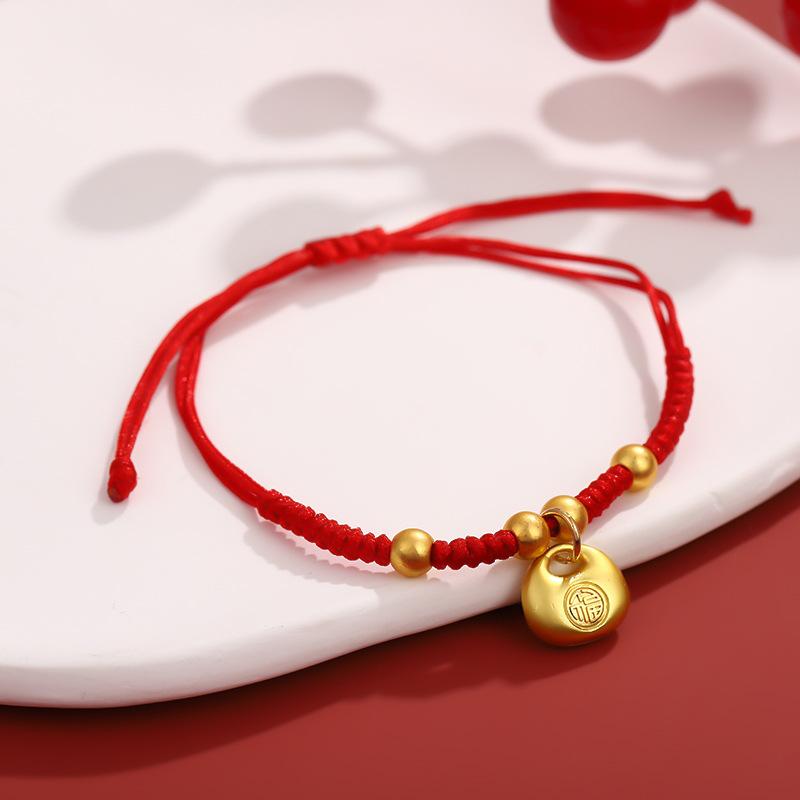 Dragon Auspicious Red Life Handmade Dragon Turtle Hand Rope Dragon Temple Little Red Rope Women's