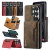 2 In 1 Magnetic Cards Holder Phone Case For For Samsung Galaxy S26U S26 Ultra S25E S25 Plus S24 FE S23 S22 Stand Phone Cover Bumper