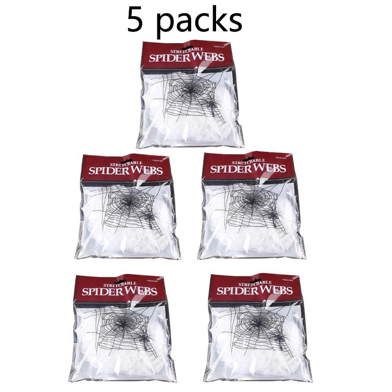 -Stretchable Spider Webs With 2 Spiders Each,Party Supplies Halloween Cobweb Decorations For Haunted Houses, Room And Home Decor