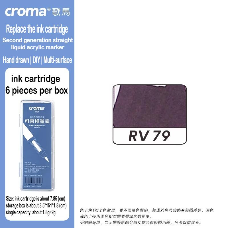 Croma 160/24 Color Replaceable Ink Refill Liquid Soft Tip Acrylic Marker Non Toxic Waterproof School Office Supplies Stationery