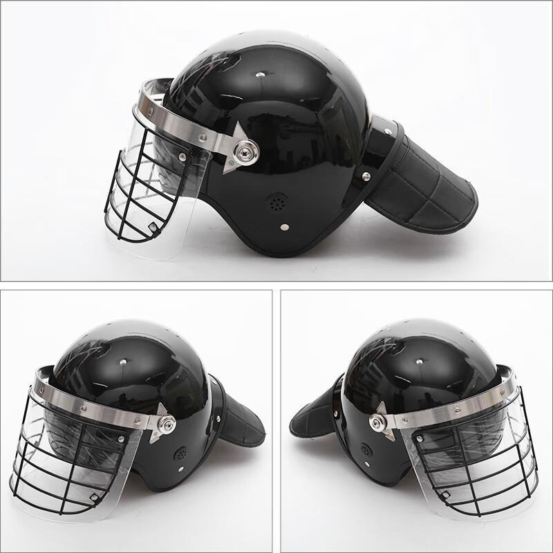 Black French Style Tactical Helmet with Steel Mesh Visor