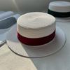 New Hat Women's Spring and Summer Flat Top Top Hat Adjustable French British Sunshade Sunscreen Travel Versatile Seaside