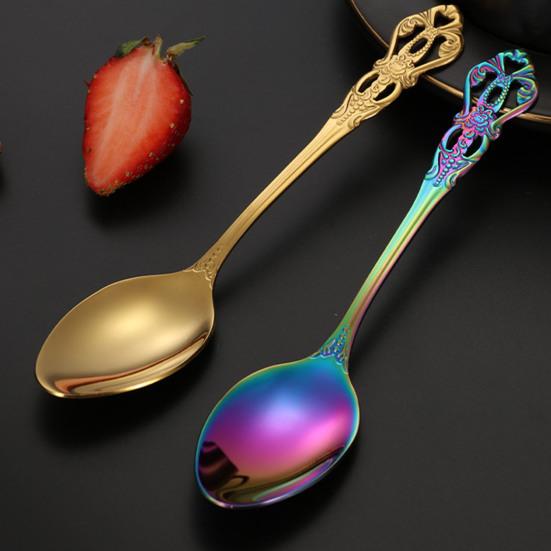 5PCS Tableware Set Stainless Steel Flatware Durable Corrosion Resistant Utensils Elegant Design Cutlery for Dinner Party