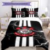 Sport Club Football Crest Printed Pattern Duvet Cover Set – includes 1 duvet cover and 2 matching pillowcases Bedroom decor Christmas gifts