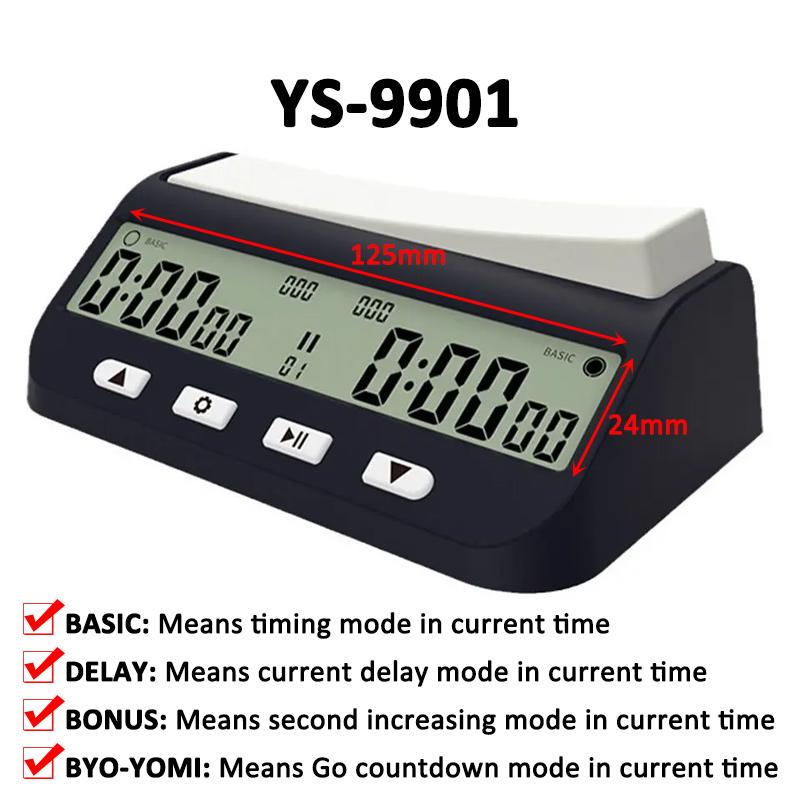 YS9901/YS902 Professional Chess Timekeeper Chess Digital Clock Multi-functional Digital Count Up/Down Precision Game Stopwatch3