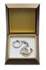 Bulldog, English Bulldog, British Bulldog III - Silver-plated Key Ring with a Dog In a Gift Box, Handbag Decoration, Backpack Pendant by Art-Dog Brand