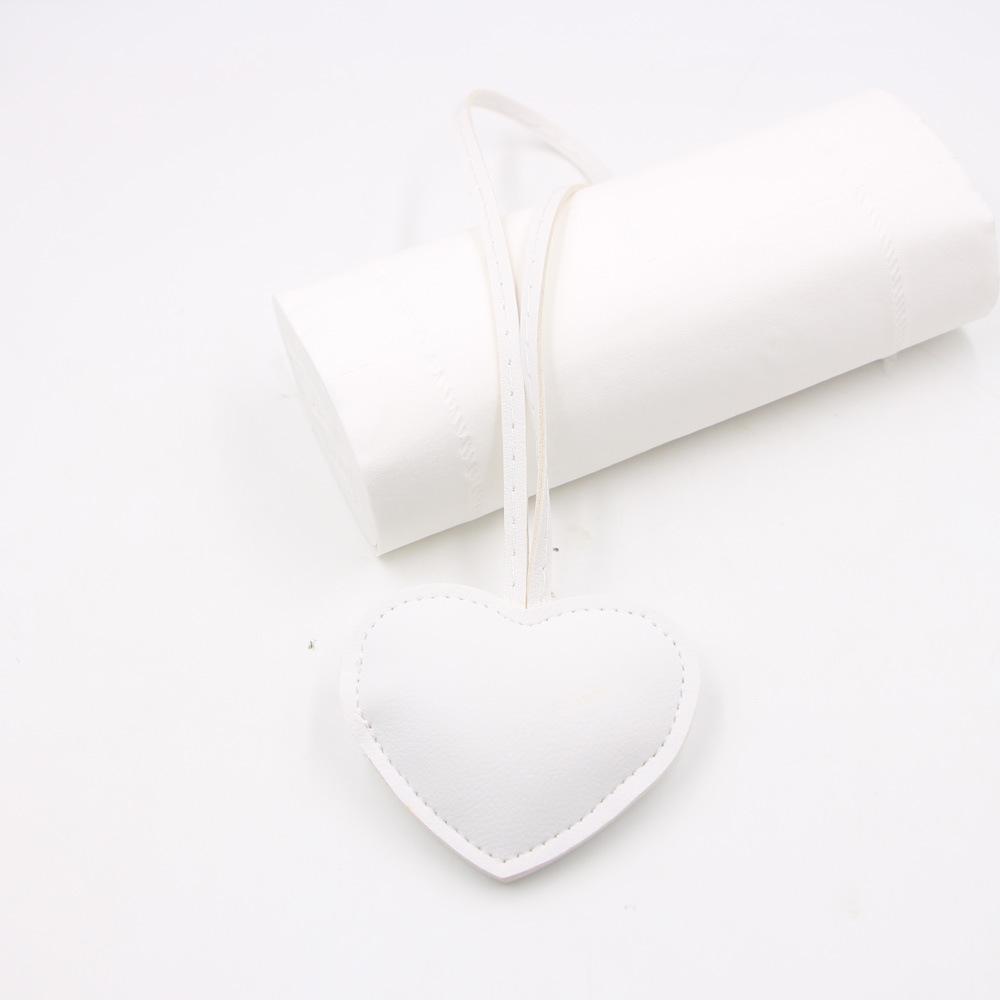 Luggage Leather Heart-shaped Hanging Rope Knotted Hanging Pendant Leather Cotton Filled Peach Heart Bag Decorative Accessories