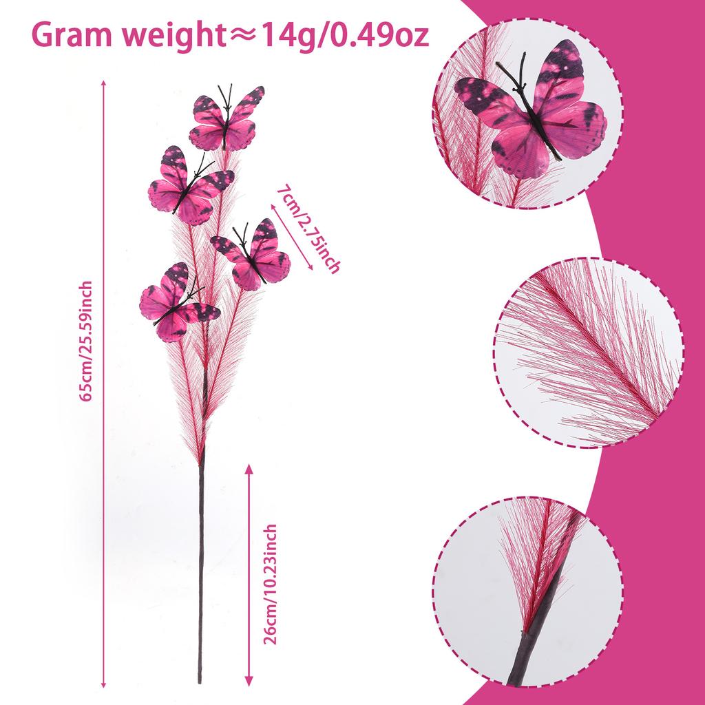 An artificial butterfly branch used for weddings, family offices, parties, decorating vases, and floral arrangements