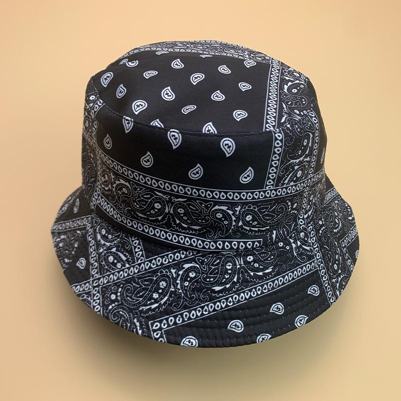 Nuovi Cappelli a Secchiello Streetwear Paisley Hip Hop Uomo Donna Cotone Morbido Tendenza Moda Classico Retrò Comodo Protezione Solare Cappelli da Pescatore
