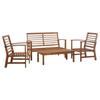Day and Night - Day and Night Garden Furniture Set 4 Pieces Solid Acacia Wood