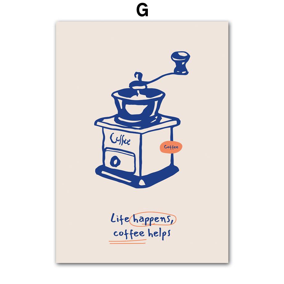 Vintage Cake Drink Coffee Dessert Food Cooking Posters and Prints Wall Art Canvas Printing Pictures for Kitchen Store Home Decor