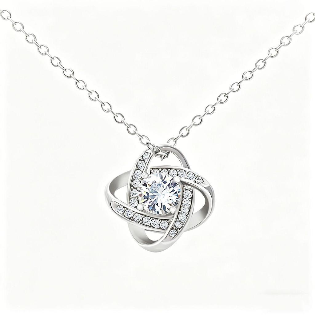 Stainless Steel Diamond Four-Leaf Clover Necklace, Non-Fading, Stylish Gift for Daughter