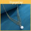 Fashionable Natural Sea Pearl Necklace With 18k Gold Plated Adjustable Chain