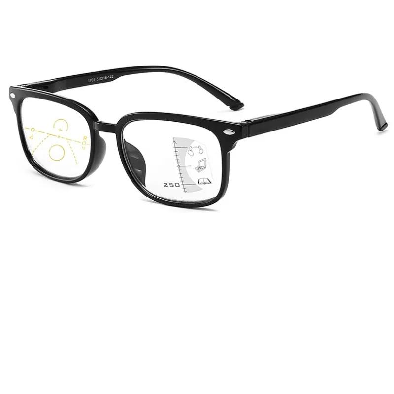 Large Frame Multifocal Reading Eyeglasses Women Men Progressive Far Near Sight Glasses Clear Lens Computer Presbyopia Glasses