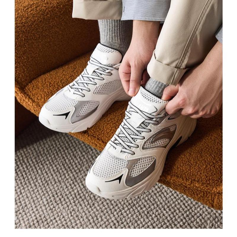 Anta Lifestyle Series Low Top Casual Shoes Mens Papyrus White Silver 112538811-1